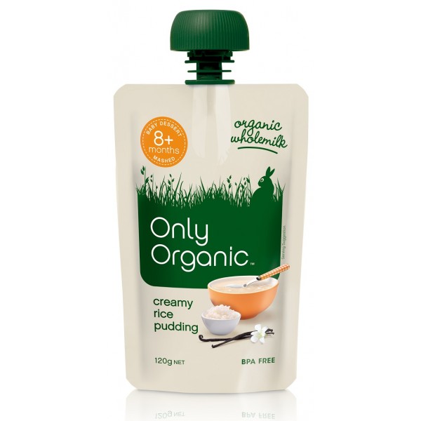 Organic Creamy Rice Pudding 120g - Only Organic - BabyOnline HK