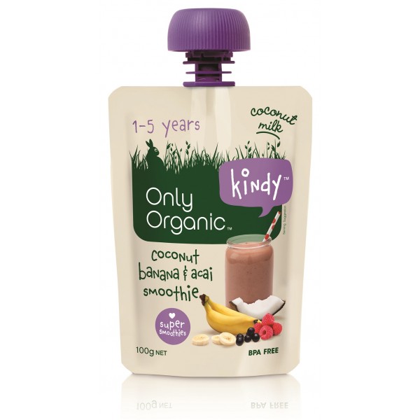 Organic Coconut Banana & Acai Smoothie 100g - Only Organic - BabyOnline HK
