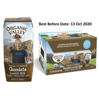 Organic 1% Chocolate Lowfat Milk 200ml (12 packs)