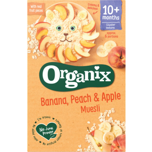 Organic Banana, Peach & Apple Muesli 200g - Organix - BabyOnline HK