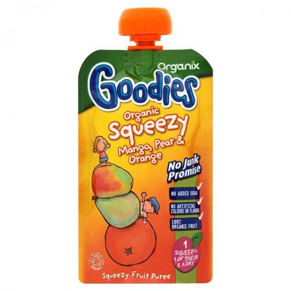 Organic Squeezy - Mango, Pear & Orange 100g - Organix - BabyOnline HK