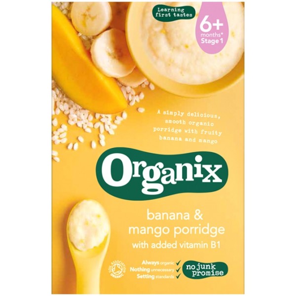 Organic Banana & Mango Porridge 120g - Organix - BabyOnline HK