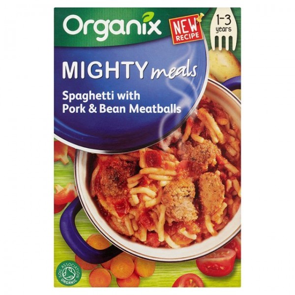 Organic Mighty Meals - Spaghetti with Port & Bean Meatballs - Organix - BabyOnline HK