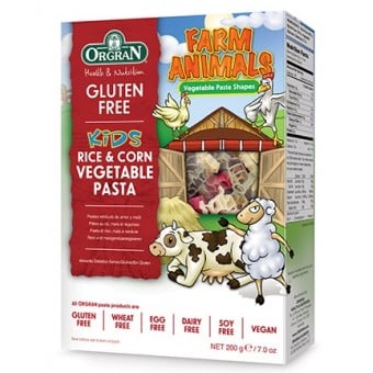 Gluten Free Farm Animals - Rice & Corn Vegetable Pasta 200g