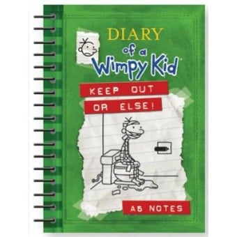 Diary Of A Wimpy Kid Notepad A6 - Green Keep Out or Else! Wiro Lined Notebook