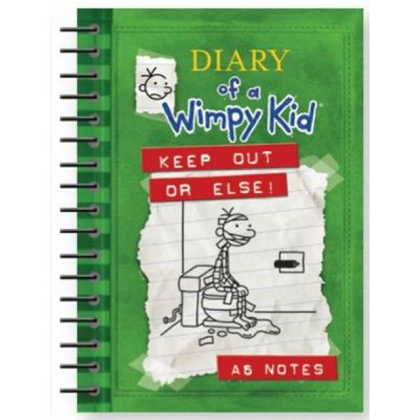 Diary Of A Wimpy Kid Notepad A6 - Green Keep Out or Else! Wiro Lined Notebook - Others - BabyOnline HK