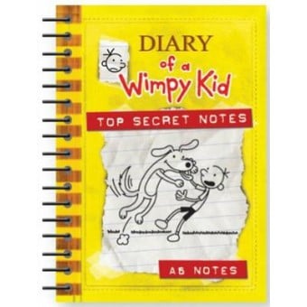 Diary Of A Wimpy Kid Notepad A6 - Yellow Top Secret Notes Wiro Lined Notebook