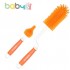 Silicone Baby Bottle Brush Set - Orange