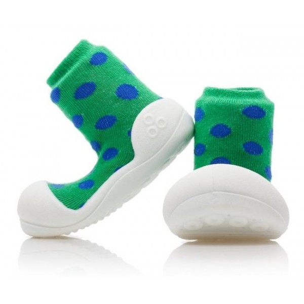 Attipas - 嬰兒學行鞋 - Polka Dot Green (Size M) - Attipas - BabyOnline HK