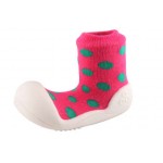 Attipas - Baby Walking Shoes - Polka Dot Pink (Size M) - Attipas - BabyOnline HK