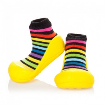 Attipas - Baby Walking Shoes - Rainbow Yellow (Size M)