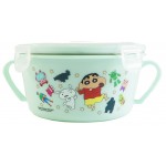 Crayon Shinchan - Bowl with Stainless Steel inner and Lid 450ml (Mint) - Others - BabyOnline HK