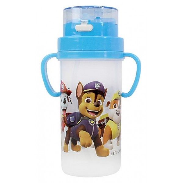 PAW Patrol - BPA Free Straw Bottle (with handle & Strap) 370ml (Blue) - Others - BabyOnline HK