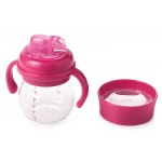 OXO Tot 矽膠飲嘴兩階段訓練杯組合 - 粉紅色 - OXO - BabyOnline HK