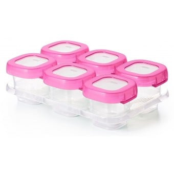 OXO Tot Baby Blocks Freezer Storage Containers 2 oz / 60ml - Pink
