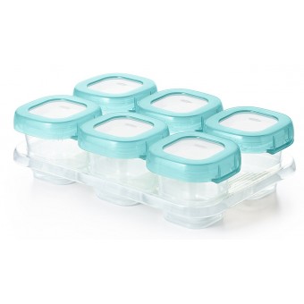 OXO Tot Baby Blocks Freezer Storage Containers 2 oz / 60ml - Aqua