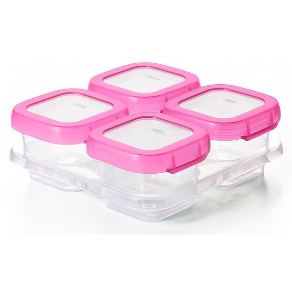 OXO Tot Baby Blocks Freezer Storage Containers 4 oz / 120ml - Pink - OXO - BabyOnline HK