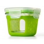 OXO Tot Glass Baby Blocks with Silicone Sleeves 4 oz / 120ml - Green - OXO - BabyOnline HK