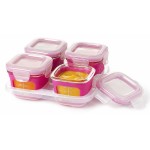 OXO Tot Glass Baby Blocks with Silicone Sleeves 4 oz / 120ml - Pink - OXO - BabyOnline HK