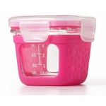 OXO Tot Glass Baby Blocks with Silicone Sleeves 4 oz / 120ml - Pink - OXO - BabyOnline HK