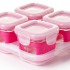 OXO Tot Glass Baby Blocks with Silicone Sleeves 4 oz / 120ml - Pink