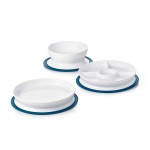 OXO Tot - Stick & Stay Suction Divided Plate - Navy - OXO - BabyOnline HK