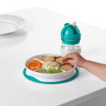 OXO Tot - Stick & Stay Suction Divided Plate - Grey - OXO - BabyOnline HK