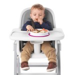 OXO Tot - Stick & Stay Suction Divided Plate - Pink - OXO - BabyOnline HK