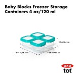 OXO Tot 嬰兒食物冷存格 - 4oz / 120ml (藍綠色) - OXO - BabyOnline HK