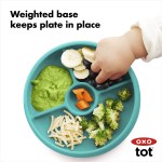 OXO Tot - Silicone Divided Plate - Teal - OXO - BabyOnline HK