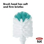 OXO Tot Bottle Brush with Nipple Cleaner & Stand - Teal - OXO - BabyOnline HK