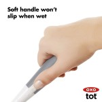 OXO Tot Bottle Brush with Nipple Cleaner & Stand - Grey - OXO - BabyOnline HK