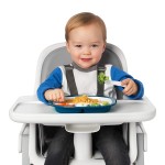OXO Tot On-the-Go Plastic Fork and Spoon Set with Travel Case - Navy - OXO - BabyOnline HK