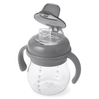 Soft Spout Sippy Cup with Removable Handles - Grey