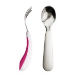 OXO Tot Fork & Spoon Set - Pink - OXO - BabyOnline HK