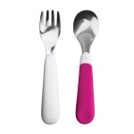 OXO Tot Fork & Spoon Set - Pink - OXO - BabyOnline HK