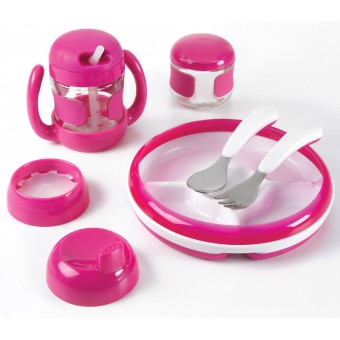 OXO Tot - 餐具組合 - 粉紅色