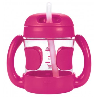 OXO Tot 嬰兒手柄吸管杯 7oz / 200ml - 粉紅色