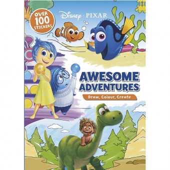 Disney Pixar Awesome Adventures (Draw, Colour, Create with 100 stickers)