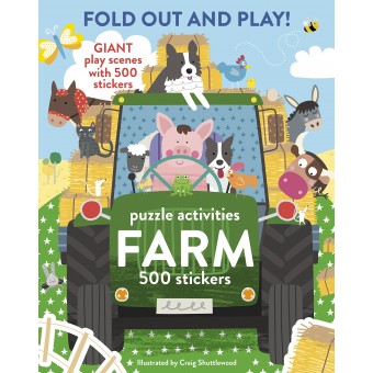 Fold out and Play! Puzzle Activities FARM 500 Stickers