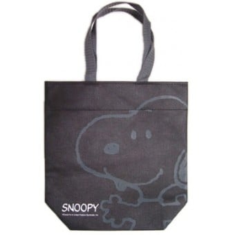 Snoopy - 細無紡布袋 (黑色)