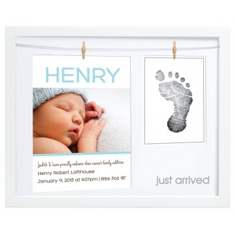 Birth Annoucement Frame - White