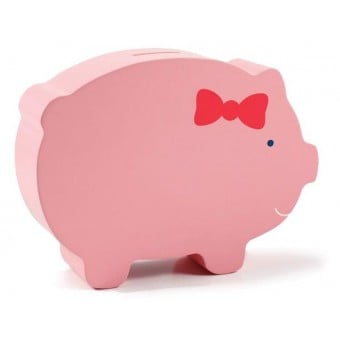 **CLEARANCE** Pearhead Wooden Piggy Money Bank