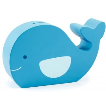 **CLEARANCE** Pearhead Wooden Whale Money Bank