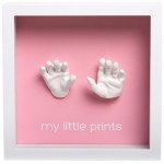 3D 立體嬰兒手腳印相框 - 白色 - PearHead - BabyOnline HK