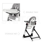 Peg Perego - Siesta - Multifunctional Compact Folding High Chair (Wonder Grey) - Peg Perego - BabyOnline HK