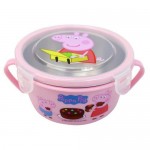 Peppa Pig - Bowl with Stainless Steel inner and Lid 450ml (Pink) - Peppa Pig - BabyOnline HK