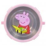 Peppa Pig - Bowl with Stainless Steel inner and Lid 450ml (Pink) - Peppa Pig - BabyOnline HK