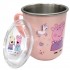 Peppa Pig - Cup with Stainless Steel inner and Lid (Pink)