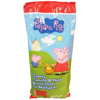 Peppa Pig - 芝士蕃茄香草麵包條 (5 包裝) 